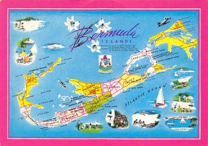 Map of Bermuda Bermuda Postcard