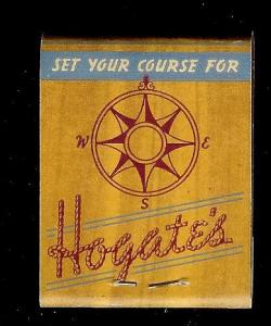 HOGATES SEAFOOD Restaurant DC 1950's Full Unstruck Matchbook