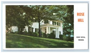 Vintage Rose Hill Front Royal Virginia. Postcard F110E