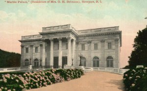 Vintage Postcard 1910s Marble Palace Residence of Mrs. O. H. Belmont New Port RI