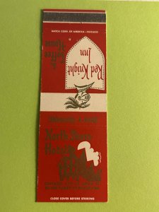 Vintage Matchbook Cover North Shore Hotel Red Knight Inn Chicago, Illinois MB180