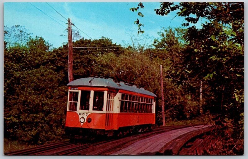 Vtg East Haven Connecticut CT Branford Trolley Museum No. 357 Streetcar Postcard