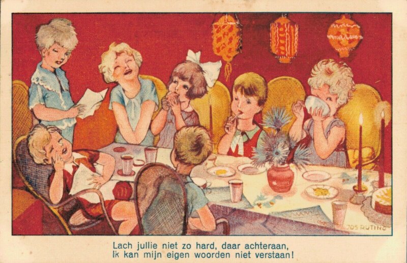 Kids Having Fun Vintage Postcard 07.10