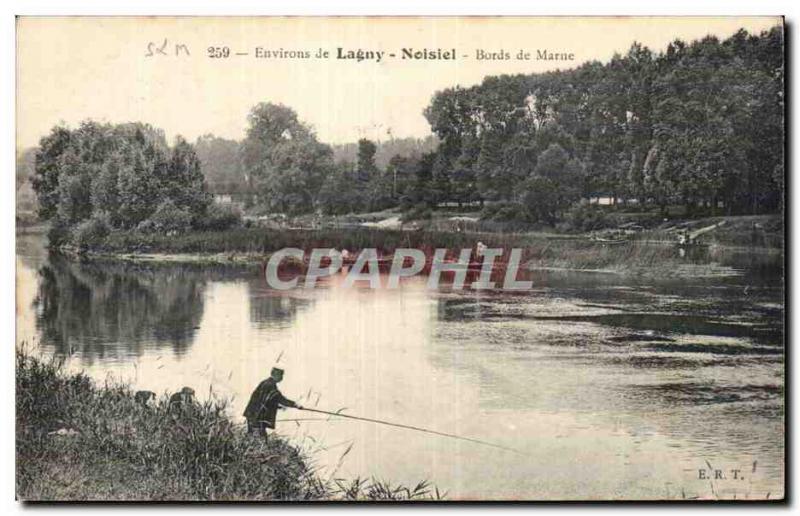 Old Postcard surroundings Lagny Marne Noisiel Edges