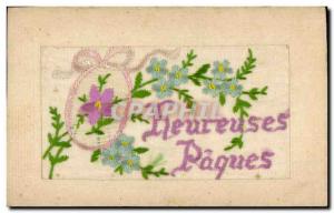 Old Postcard Fantasy Flowers Toil?e