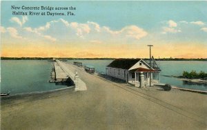 c1910 Daytona Beach California Concrete Bridge Halifax River Postcard 25-11658