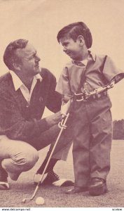 PGA Golfer Arnold Palmer & crippled child, March of Dimes , 1950s