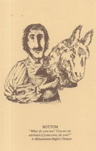 Bottom Shakespeare Play A Midsummers Nights Dream Limited Postcard