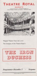The Iron Duchess William Douglas Home Rare Theatre Royal Margate Kent Programme