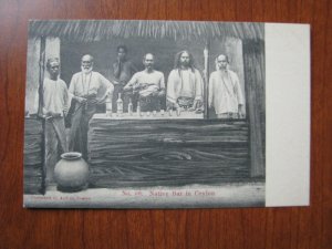 Ceylon Postcard 1900-06 Unused UDB Native Bar