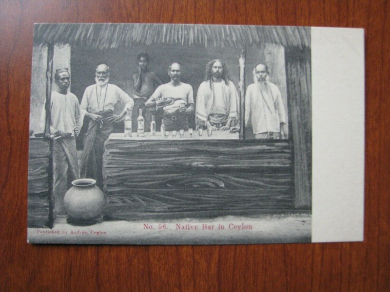 Ceylon Postcard 1900-06 Unused UDB Native Bar