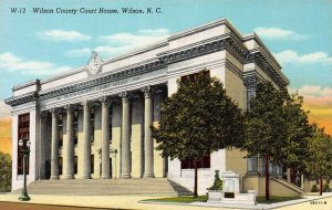 Wilson County Court House, Wilson, North Carolina, Early Postcard, Unused