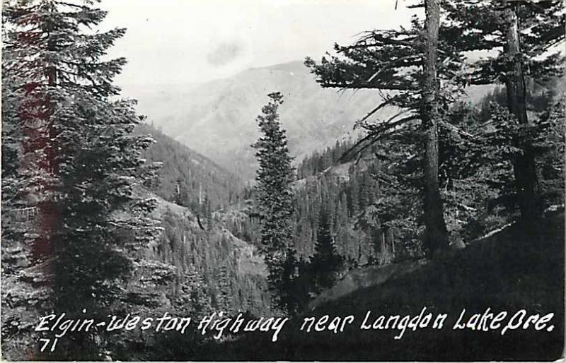 RPPC View Elgin - Weston Highway Near Langdon Lake OR Oregon