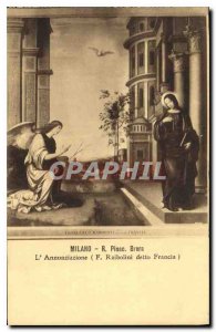 Old Postcard Milano Brera R Pinac the Annunziazione F Raibolini detto Francia