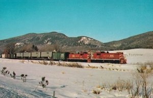 Vermont USA Railway 402 404 at Danby Railroad 1960s Postcard