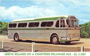 Delaware Air Conditioned Parlor Coach Advertising Bus Postcard