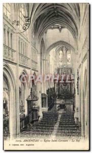 Old Postcard Argentan L Eglise Saint Germain The nave