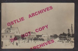 Glandon WISCONSIN RPPC c1910 MAIN STREET nr Wausau Merrill Antigo GHOST TOWN KB