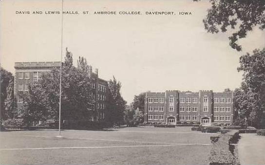 Iowa Davenport Davis And Lewis Halls St Ambrose College 