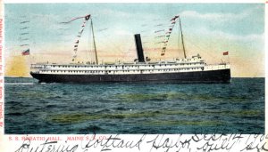 Horatio Hall Steamer Maine Steamship Company  Postcard Ship