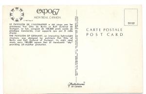 Canada Montreal EXPO 67 Germany Pavillon Postcard