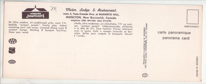 P601 JLs vintage howard johnson,s route 2 at magnetic hill new brunswick canada