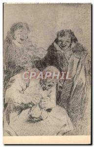 Old Postcard Prado Madrid Dibujo Goya Pecados Captiales