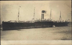 Steamship Boats Ships MERION American Line c1910 Real Photo Postcard