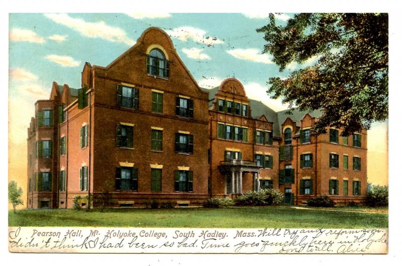 MA - South Hadley. Mt Holyoke College, Pearson Hall