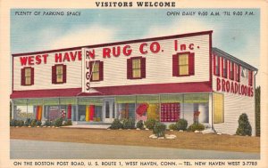 West Haven Connecticut West Haven Rug Co Linen Vintage Postcard AA71747