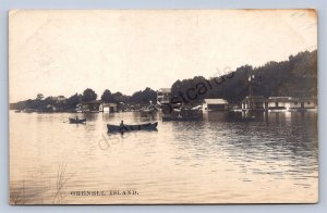 PC1/ Grenell Island New York RPPC Postcard c1910 Thousand Islands Boats 517