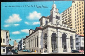 Vintage Postcard 1930-1945 Gesu Church, First Ave & Second Str Miami Florida FL