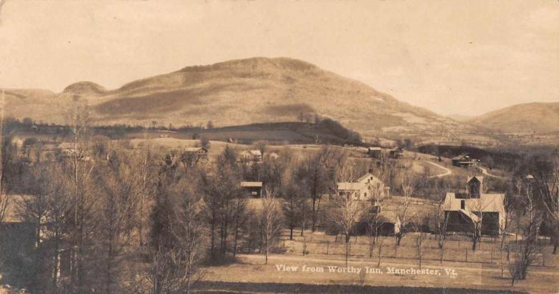 Manchester Vermont Worthy Inn Scenic View Real Photo Antique Postcard J42861