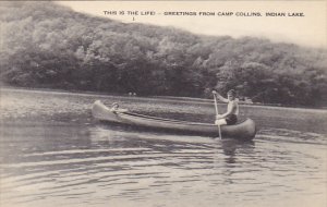 Canoeing on Indian Lake at Camp Collins New York