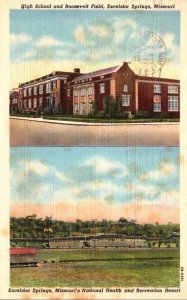 Missouri Excelsior Springs High School and Roosevelt Field 1949 Curteich