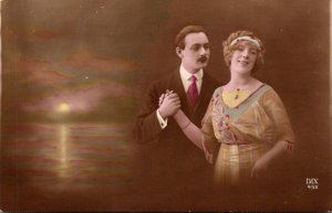 Romantic Couple With Moonlight