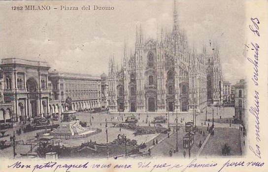 Italy Milano Piazza del Duomo 1904