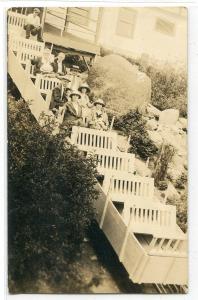 Incline Railcar at Summit Mt Manitou Colorado RPPC Real Photo postcard