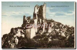 Postcard Old Ruin drachenfels Ruin Drachenfels