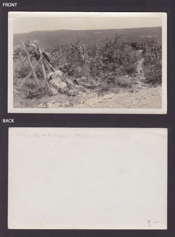 Vintage photo, Path near Fort de la Sauffen Verdun, WWI