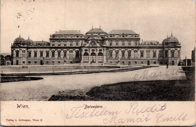 Austria Wien Belvedere Vienna Vintage Postcard 09.60