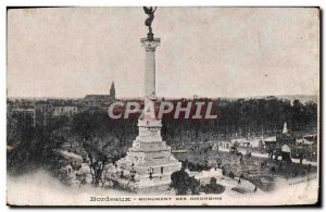 Old Postcard The Girondins Bordeaux Monument