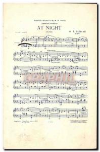 Old Postcard Dreaming in America At night Lurand Pommer