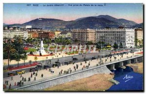 Postcard The Old Nice Albert 1st Gardens view from the Palais de la Jetee