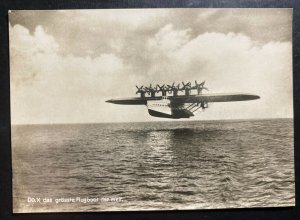 Original Mint Dornier DOX Largest Seaplane Of The World Landing RPPC Postcard