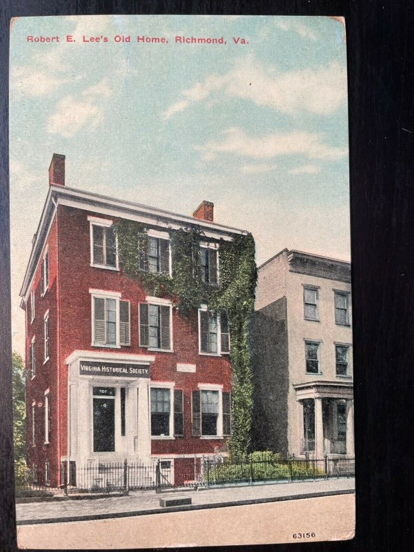 Vintage Postcard>19071915>Robert E. Lee's Home>Richmond>Virginia