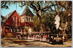 Vtg Biloxi Mississippi MS Shrimp Tour Train Mini Church of Redeemer Postcard