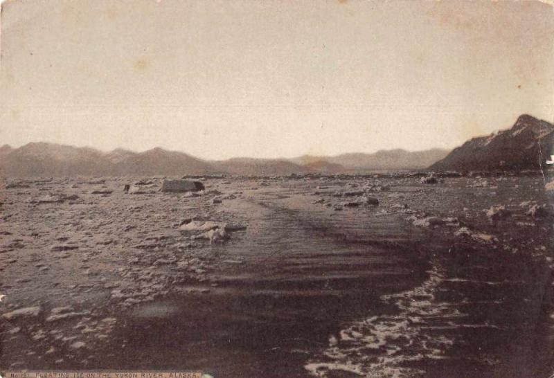 Yukon River Alaska Floating Ice Hood's Photos Vintage Non PC Back JE229454