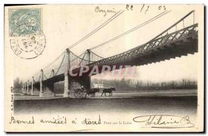 Old Postcard Bridge over the Loire Onzain