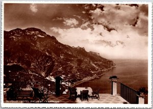 Ravello - Hotel Palumbo Terrazzo Italy Medieval Palace Real Photo RPPC Postcard